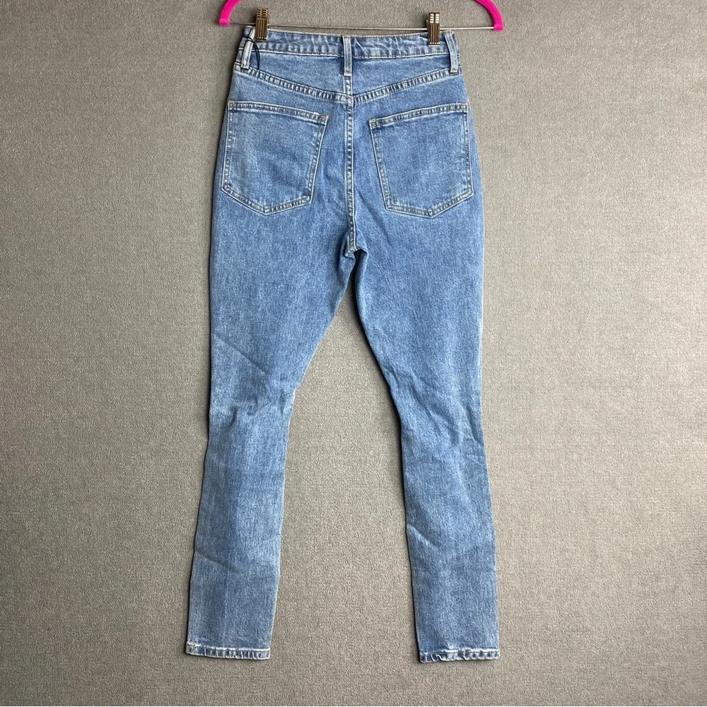We Wore What Women's Danielle Vintage Straight High Rise Jeans Distressed jeans